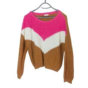 Harper Heritage Womens Knitted Sweater Pullover Long Sleeve Multicolor Small